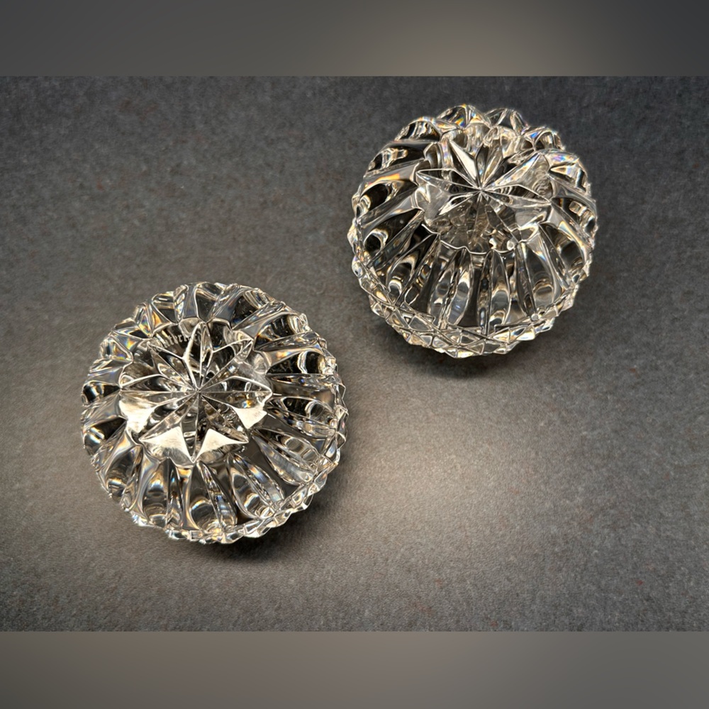 Waterford Crystal Ball Lismore pattern candle holders - Picture 7 of 10